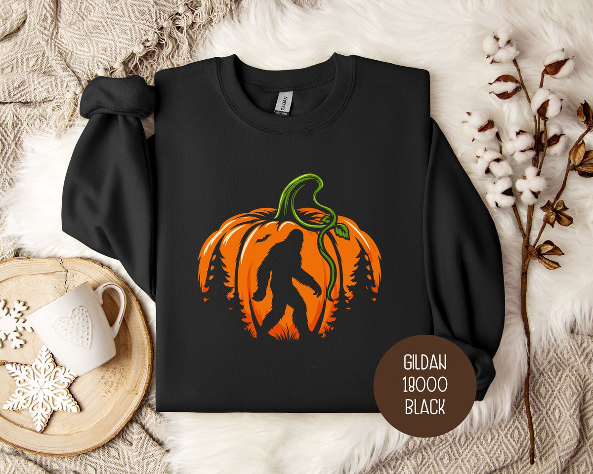 Bigfoot Pumpkin Halloween Sweatshirt - Grab & Glow