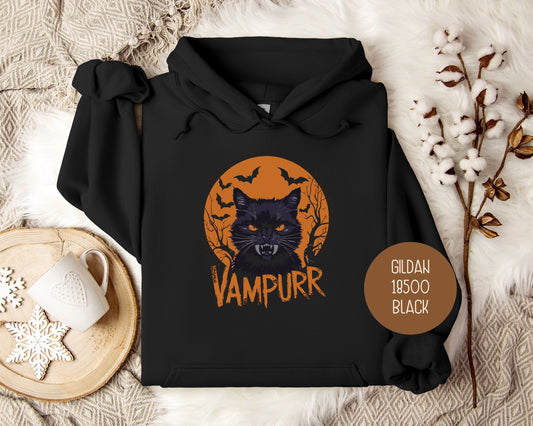 Vampurr Cat Halloween Hoodie - Grab & Glow