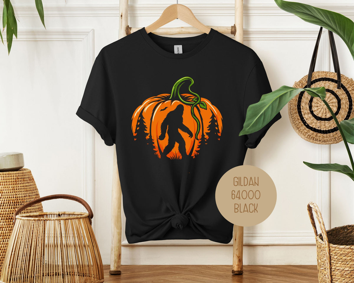 Bigfoot Pumpkin Halloween Shirt - Grab & Glow
