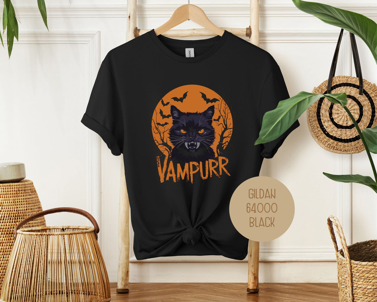 Vampurr Cat Halloween Shirt - Grab & Glow