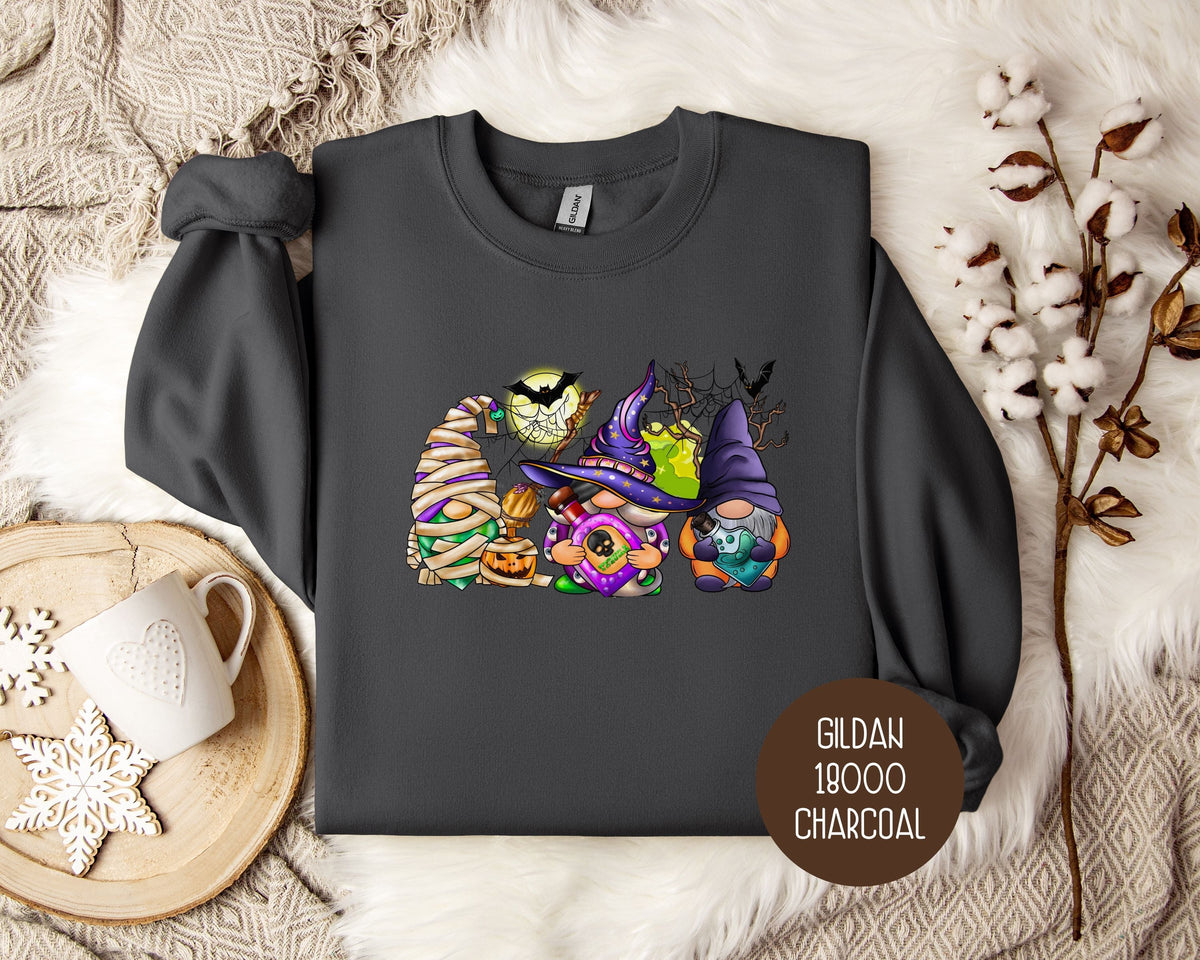 Fall Halloween Gnomes Sweatshirt - Grab & Glow