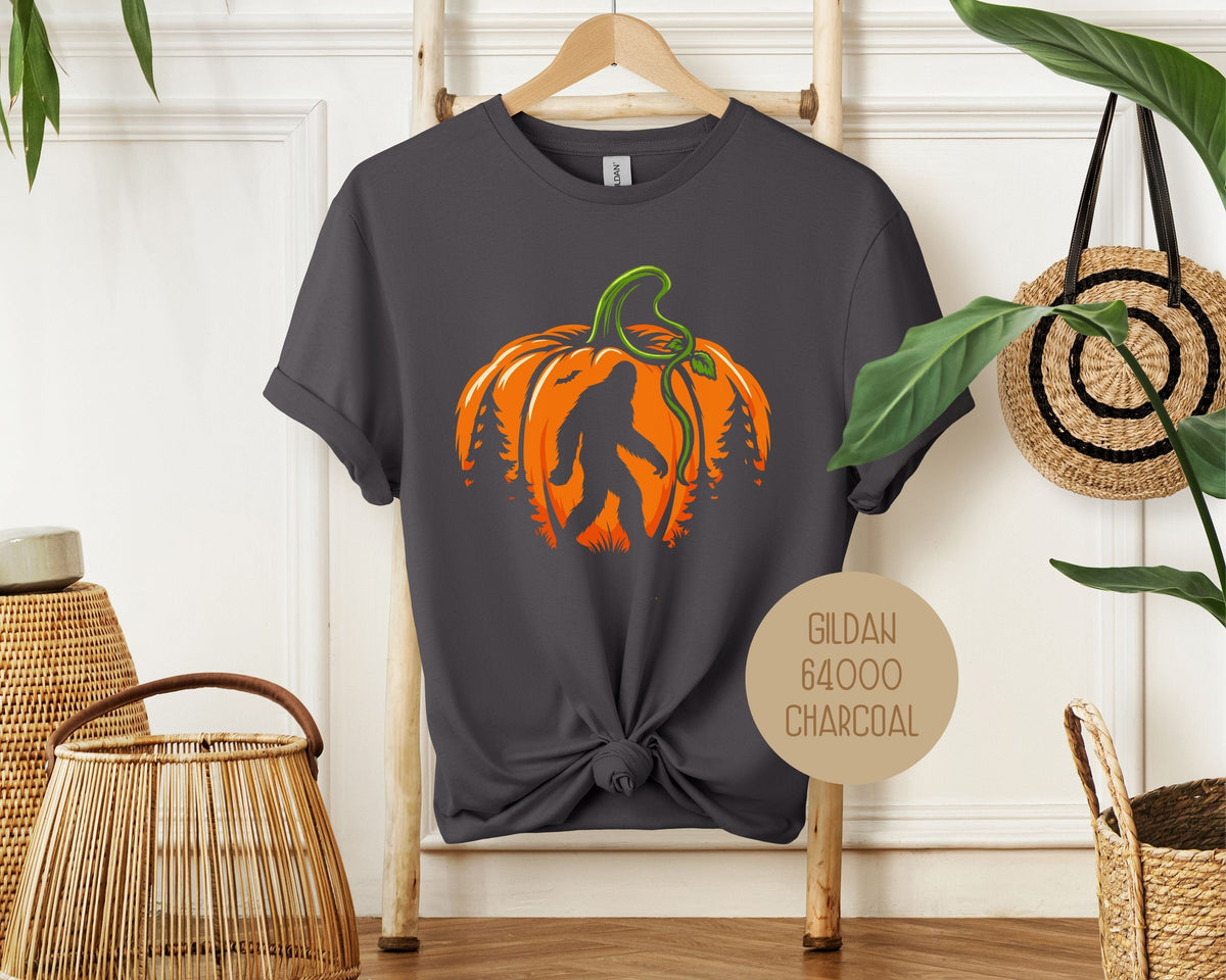 Bigfoot Pumpkin Halloween Shirt - Grab & Glow