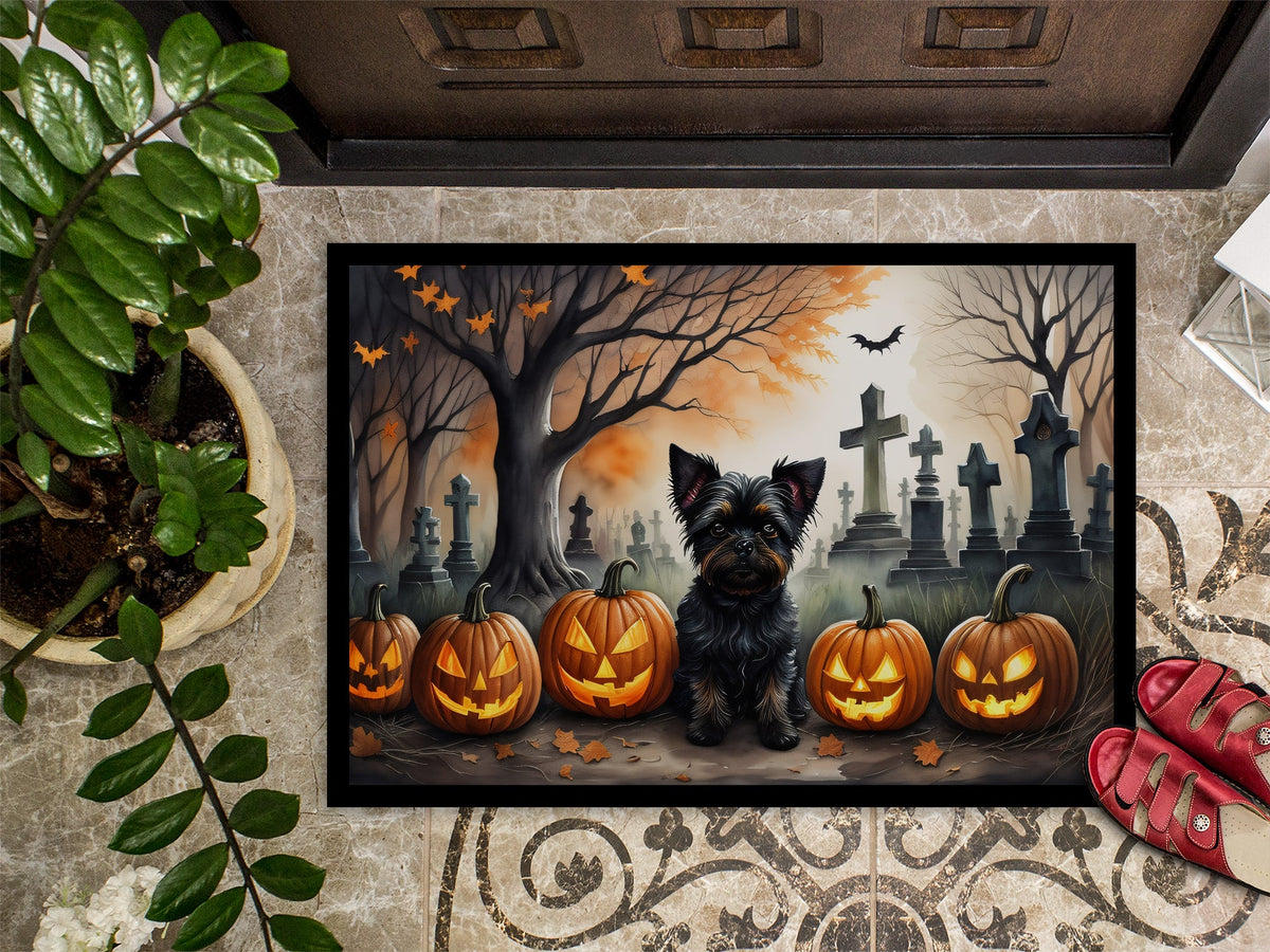 Affenpinscher Spooky Halloween Doormat - Grab & Glow