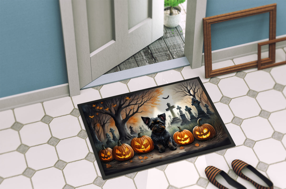 Affenpinscher Spooky Halloween Doormat - Grab & Glow