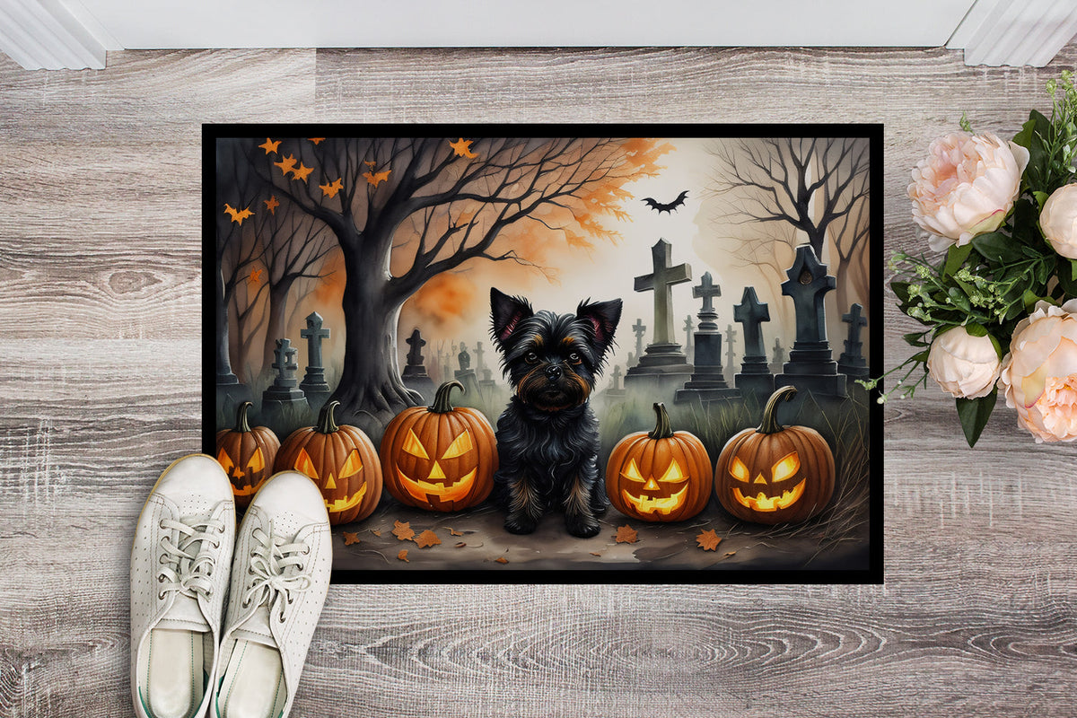 Affenpinscher Spooky Halloween Doormat - Grab & Glow
