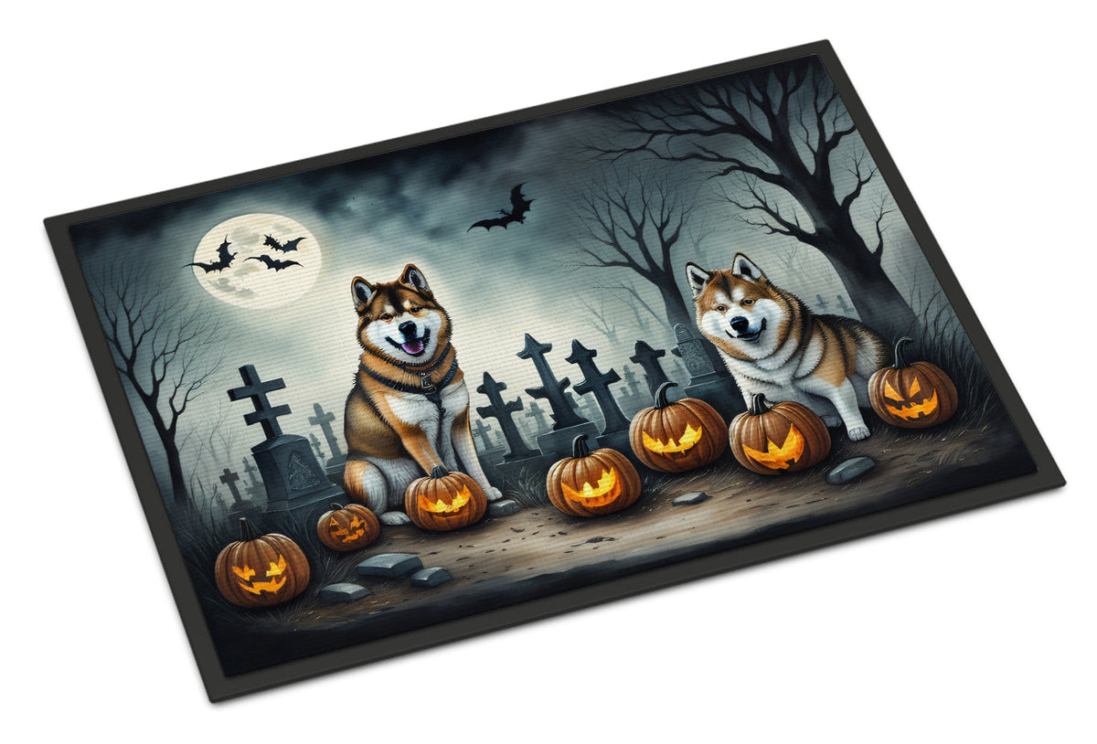 Akita Spooky Halloween Doormat - Grab & Glow