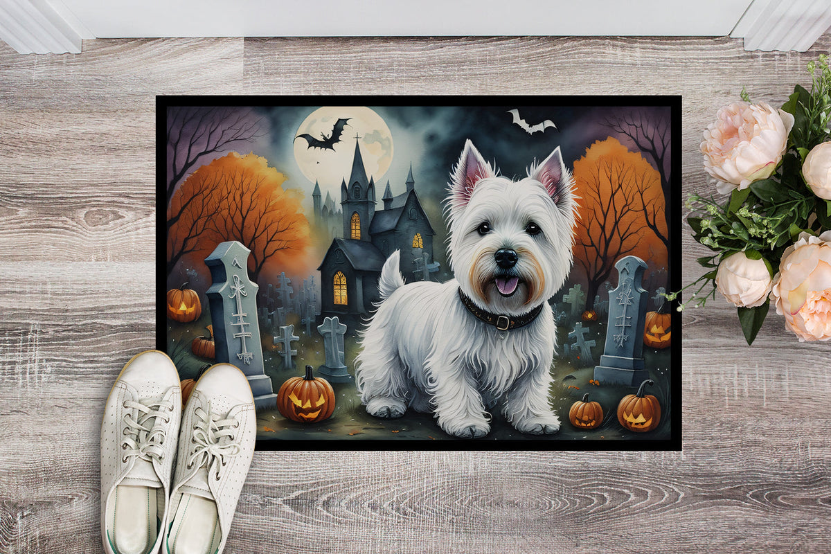 Westie Spooky Halloween Doormat - Grab & Glow