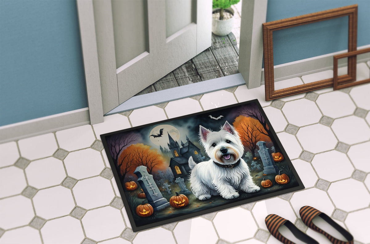 Westie Spooky Halloween Doormat - Grab & Glow