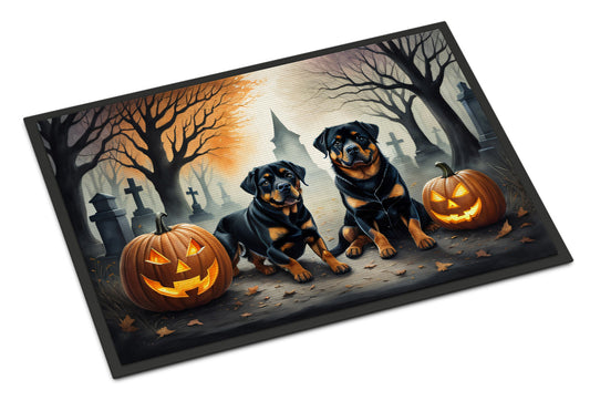 Rottweiler Spooky Halloween Doormat - Grab & Glow