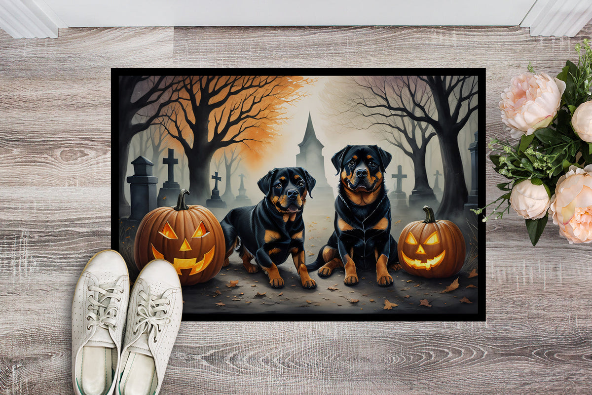 Rottweiler Spooky Halloween Doormat - Grab & Glow