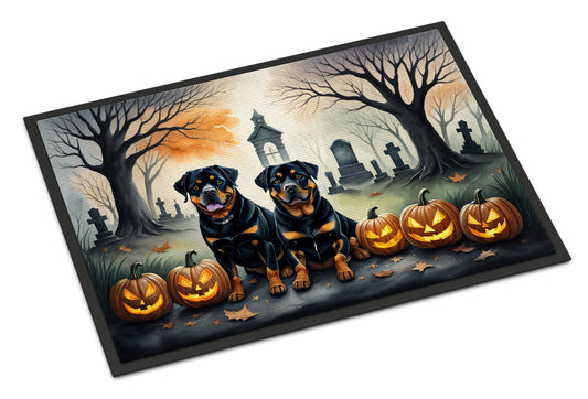 Rottweiler Spooky Halloween Doormat - Grab & Glow