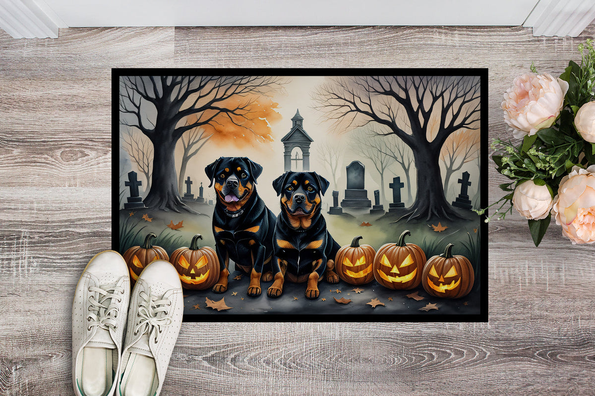 Rottweiler Spooky Halloween Doormat - Grab & Glow
