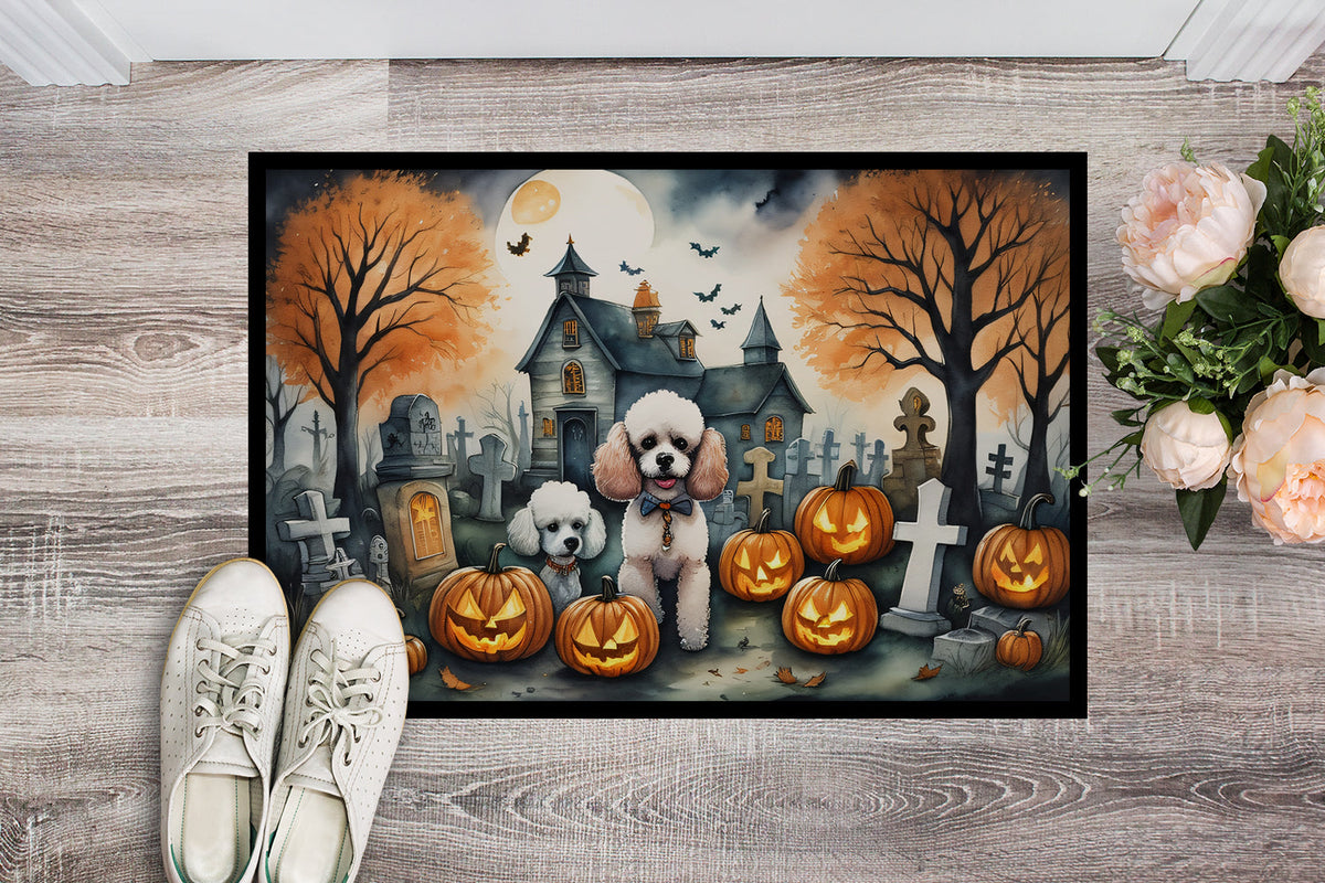 Poodle Spooky Halloween Doormat - Grab & Glow