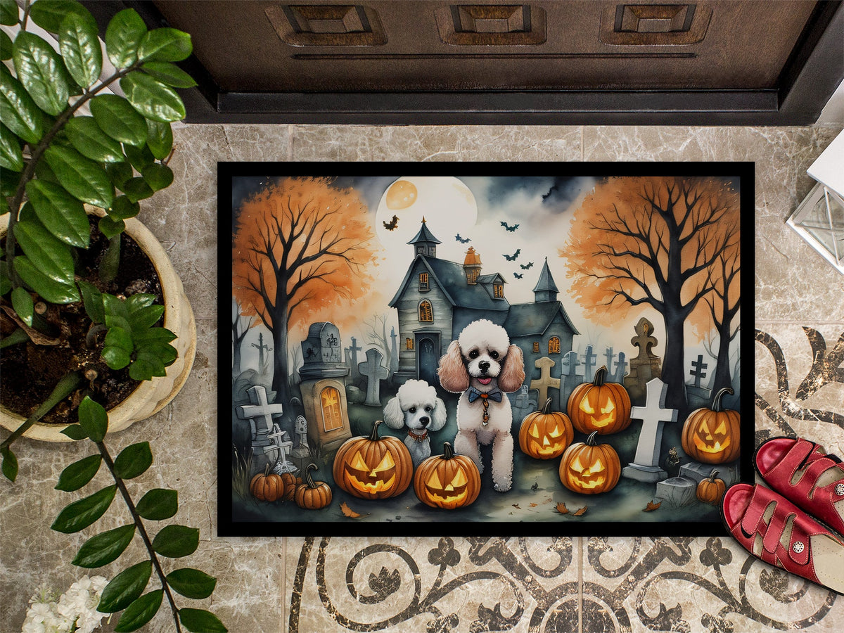 Poodle Spooky Halloween Doormat - Grab & Glow