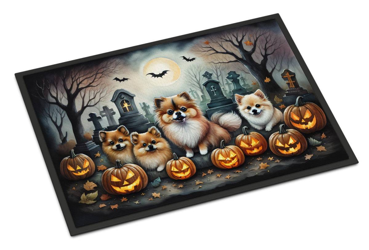 Pomeranian Spooky Halloween Doormat - Grab & Glow