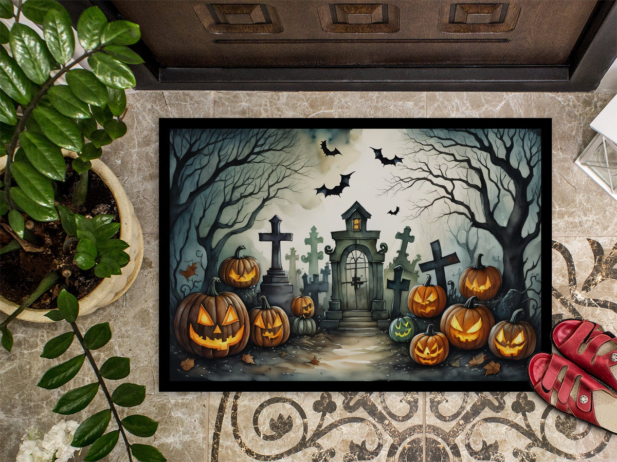 Graveyard Spooky Halloween Doormat - Grab & Glow
