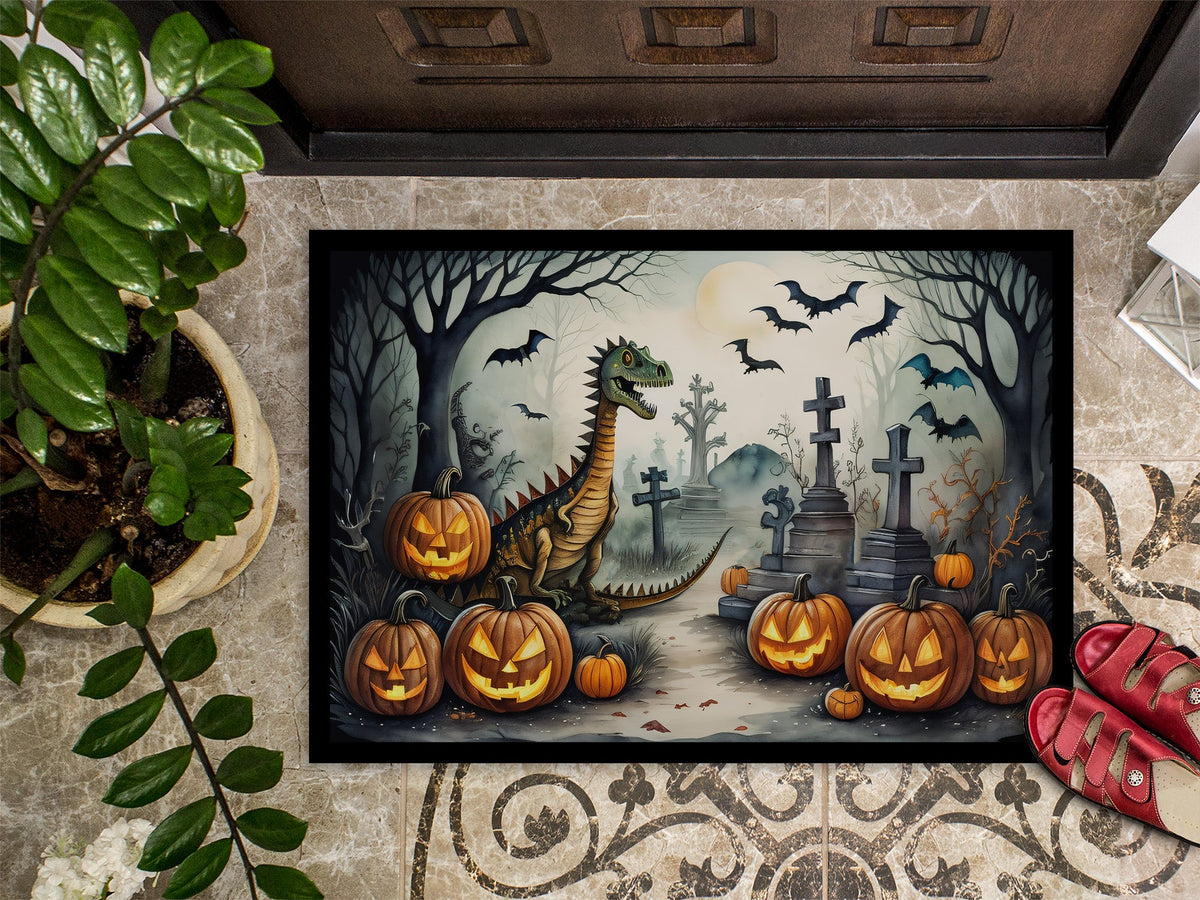Dinosaurs Spooky Halloween Doormat - Grab & Glow