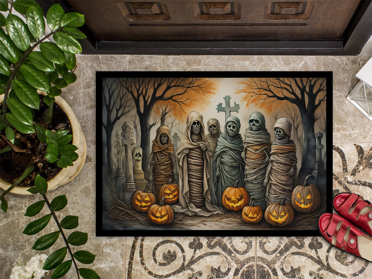 Mummies Spooky Halloween Doormat - Grab & Glow