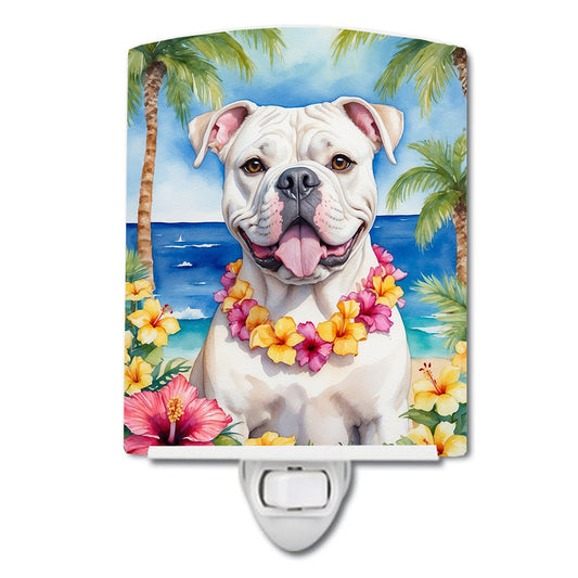 American Bulldog Luau Ceramic Night Light - Grab & Glow