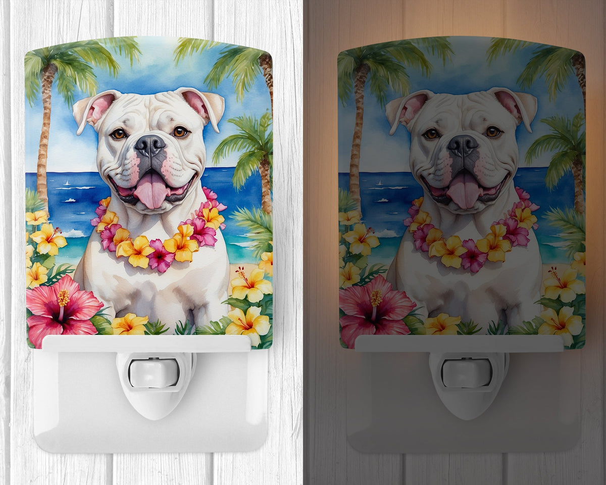 American Bulldog Luau Ceramic Night Light - Grab & Glow