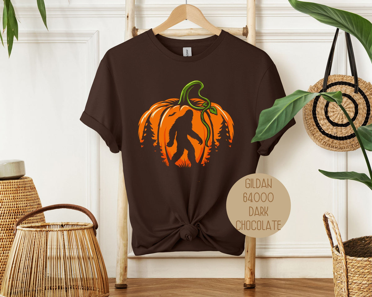 Bigfoot Pumpkin Halloween Shirt - Grab & Glow