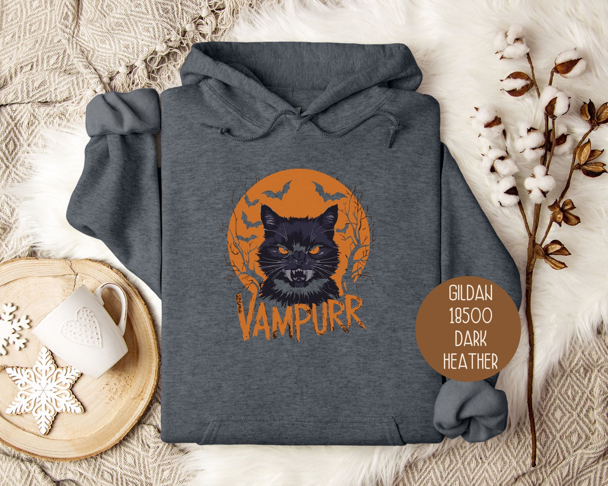 Vampurr Cat Halloween Hoodie - Grab & Glow