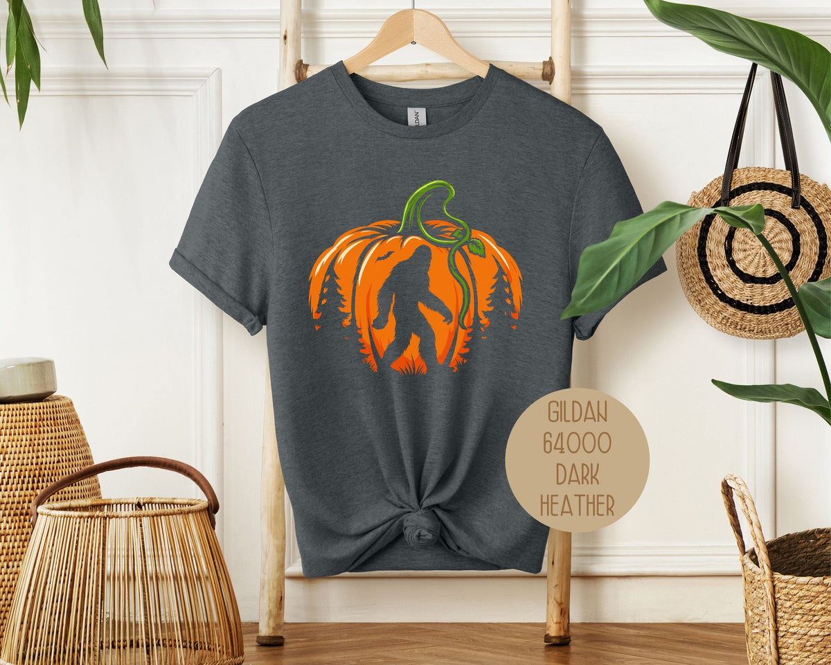 Bigfoot Pumpkin Halloween Shirt - Grab & Glow