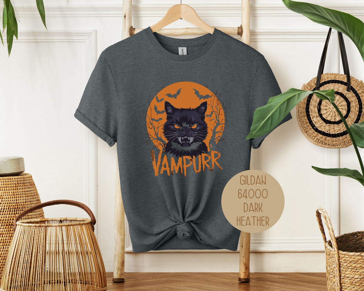 Vampurr Cat Halloween Shirt - Grab & Glow
