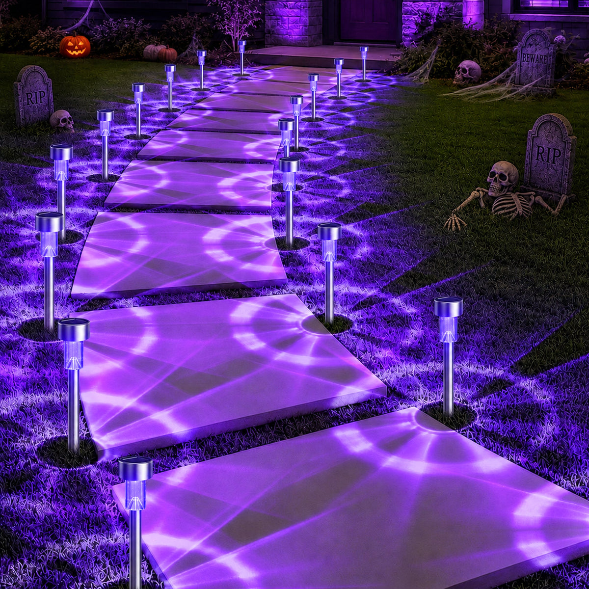 GIGALUMI Solar Halloween Lights Outdoor Waterproof Halloween Decor - Grab & Glow