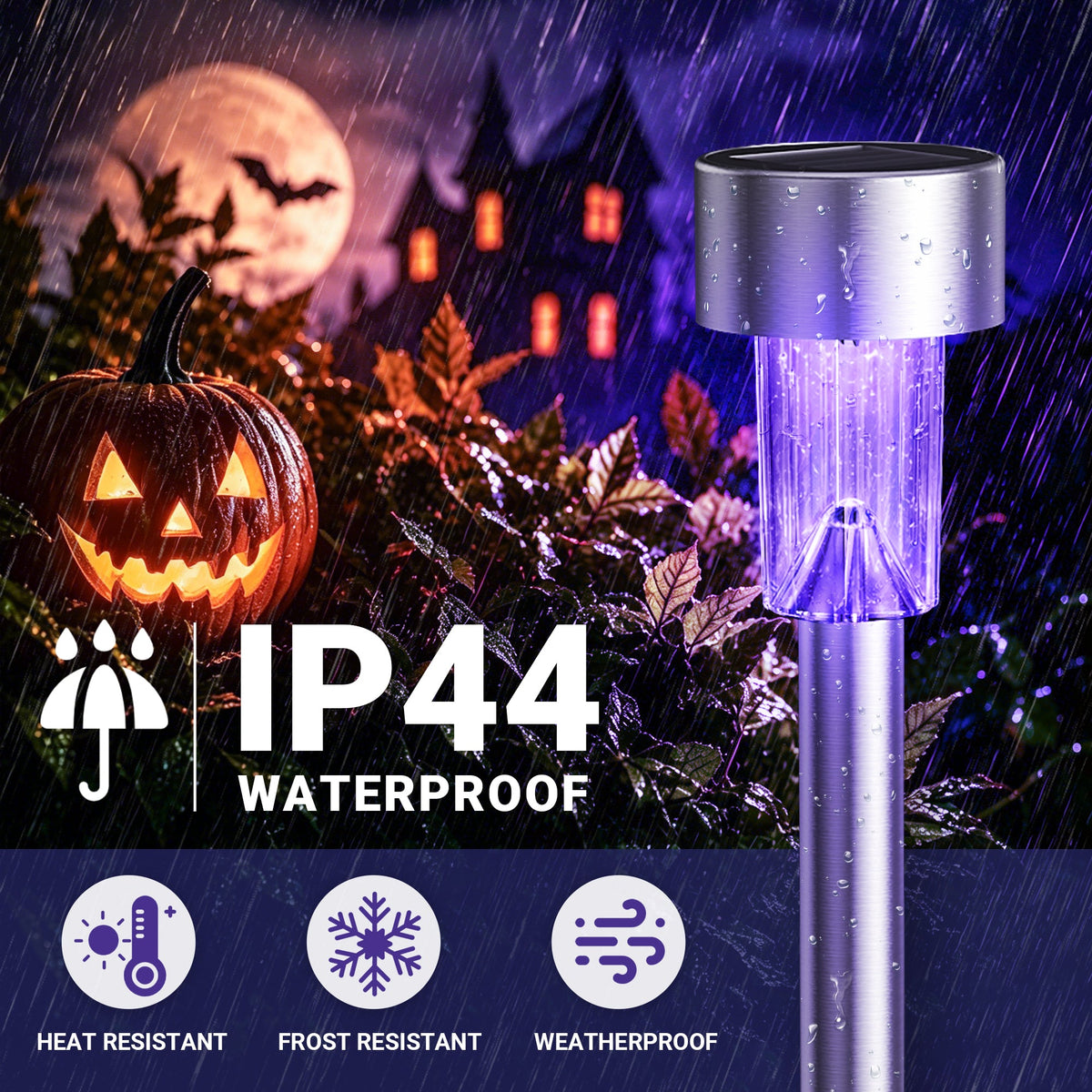 GIGALUMI Solar Halloween Lights Outdoor Waterproof Halloween Decor - Grab & Glow