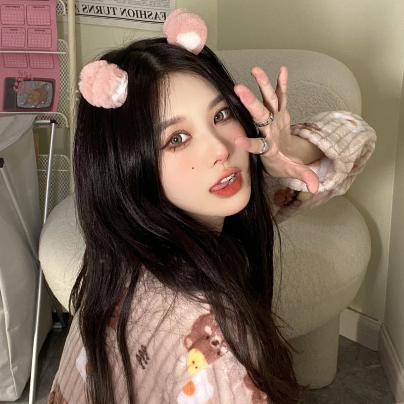 New Fashion Side Clip Three-dimensional Cat Ear Hairgrips For Plush Hairpin Japanese Cute Bangs Clip Headdress Hair Accessories by Grab & Glow