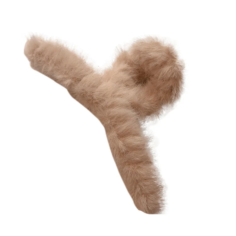 Fashion Hair Clips Female Hair Crabs Soft Girl Women Plush Hair Claws Hairgrips Elegant Headwear Woman Hair Accessories Ornament by Grab & Glow