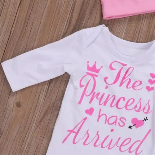 Citgeett Spring Newborn Kid Infant Baby Girls Clothes Long Sleeve Arrow Princess Jumpsuit Bodysuit+Pants Outfit Autumn Sweet Set by Grab & Glow