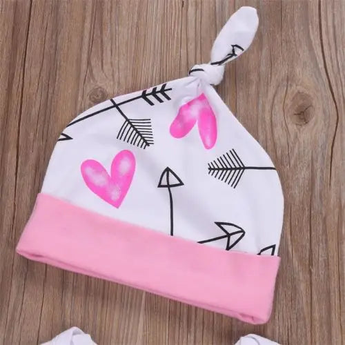 Citgeett Spring Newborn Kid Infant Baby Girls Clothes Long Sleeve Arrow Princess Jumpsuit Bodysuit+Pants Outfit Autumn Sweet Set by Grab & Glow