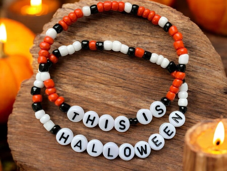 Halloween Beaded Bracelet Set - Grab & Glow