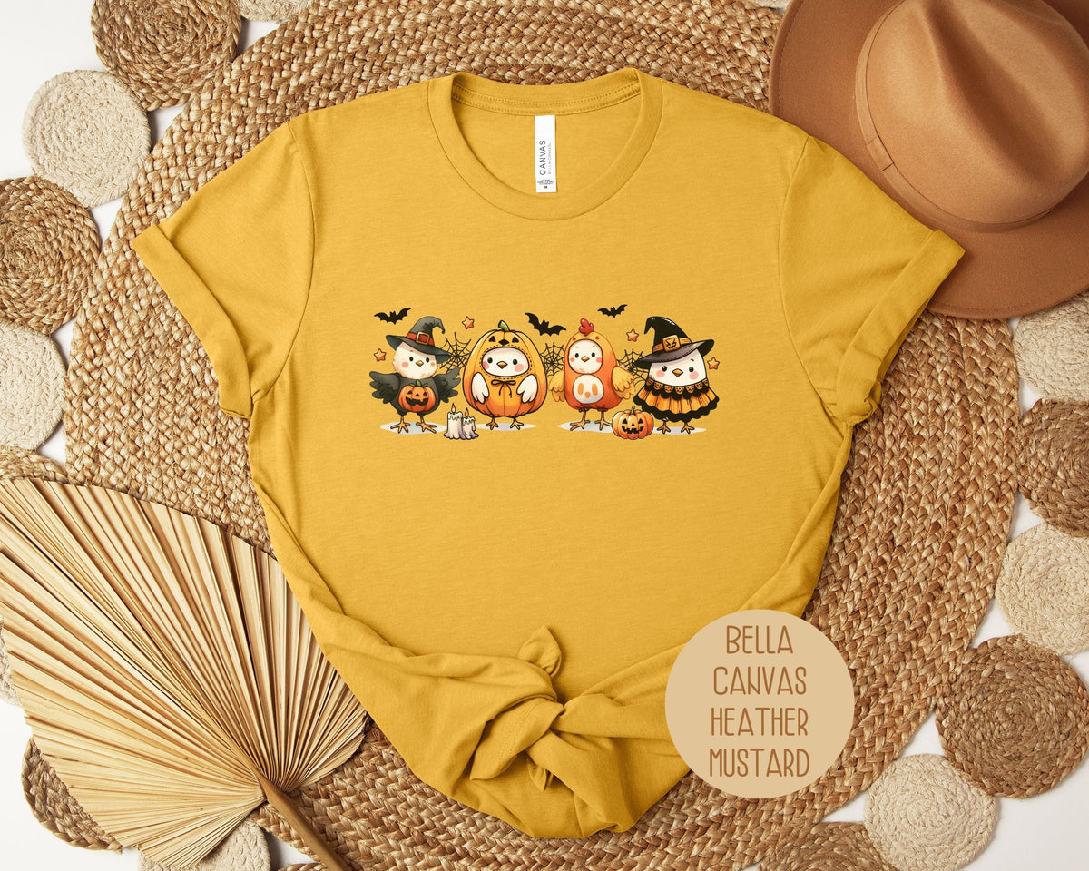 Chickens in Halloween Costumes Shirt - Grab & Glow