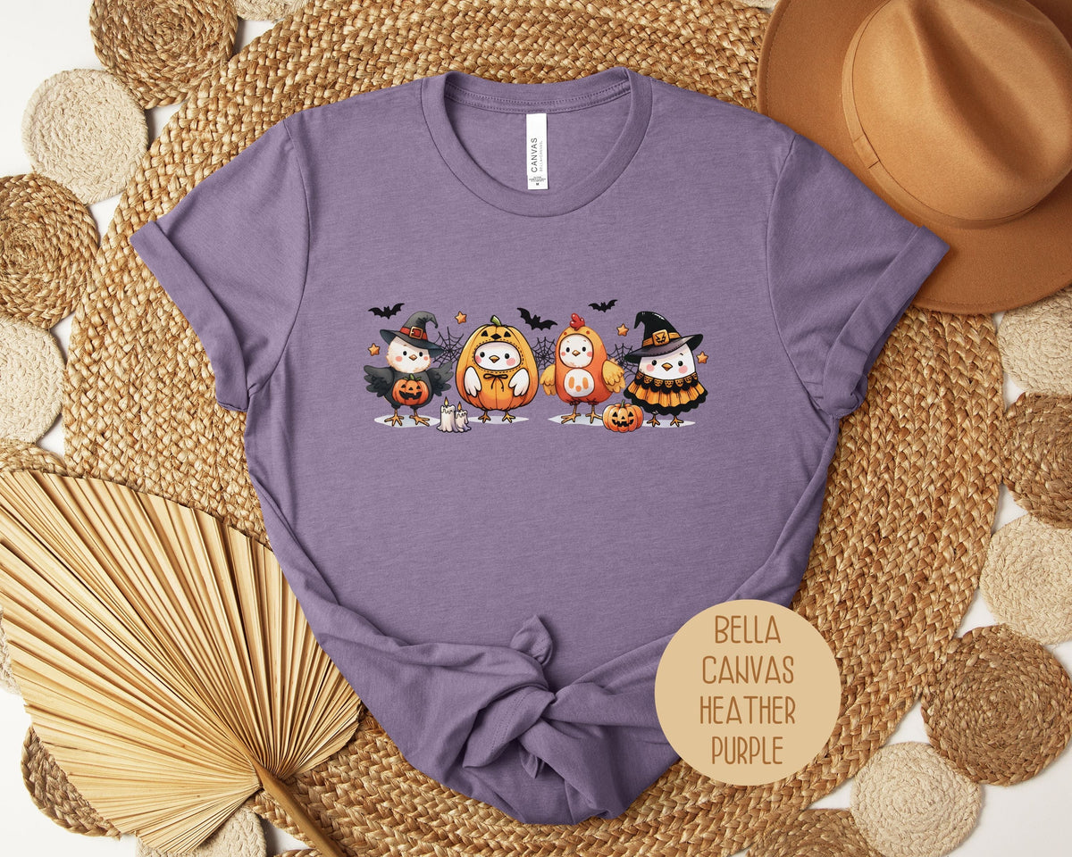 Chickens in Halloween Costumes Shirt - Grab & Glow