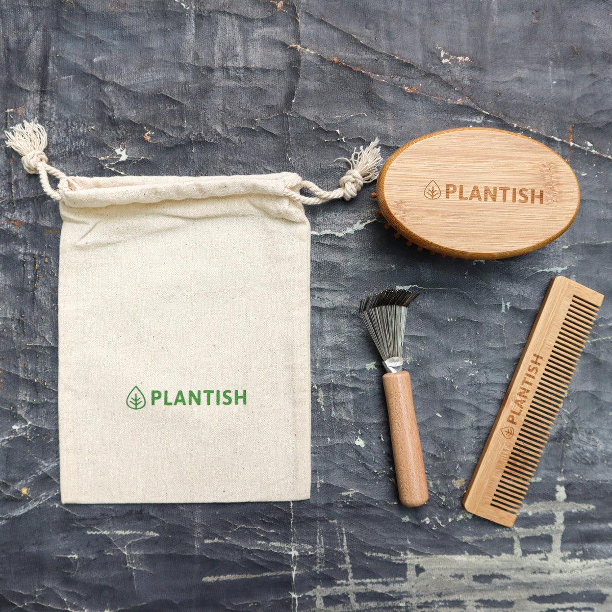 On-The-Go Bamboo Hair Brush Set - Grab & Glow