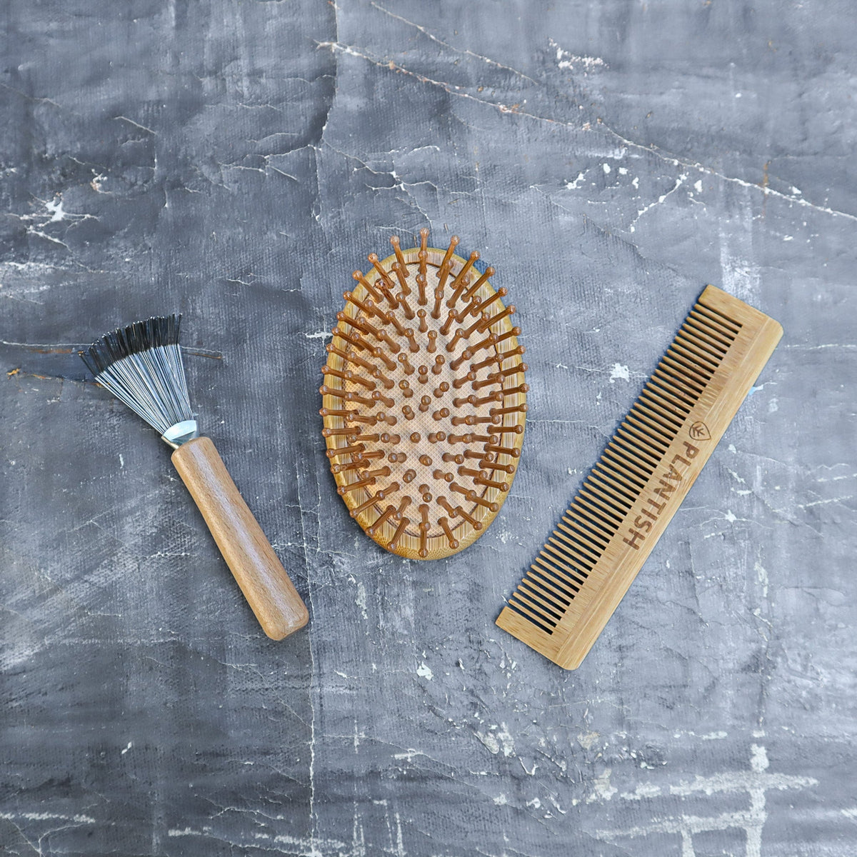 On-The-Go Bamboo Hair Brush Set - Grab & Glow