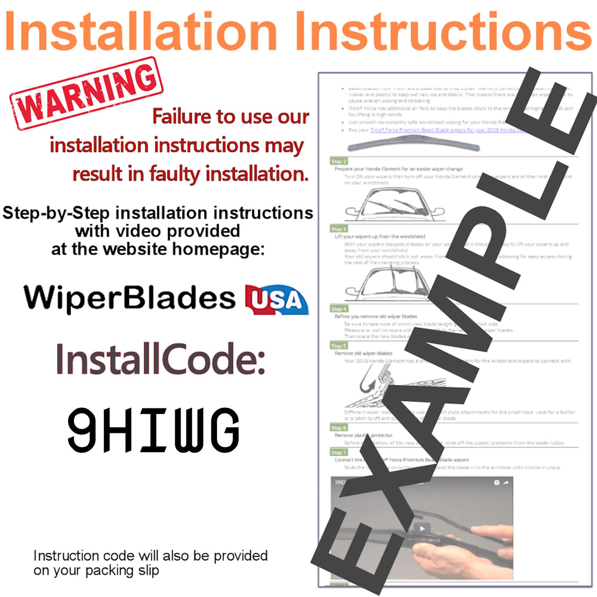 2015 Nissan Juke Wiper Blades w/2yr Wear Warranty (Set of 3) w/Rear Beam Wipers - Grab & Glow