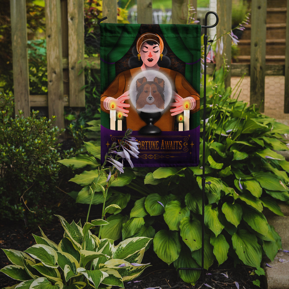 Sheltie Halloween Garden Flag - Grab & Glow