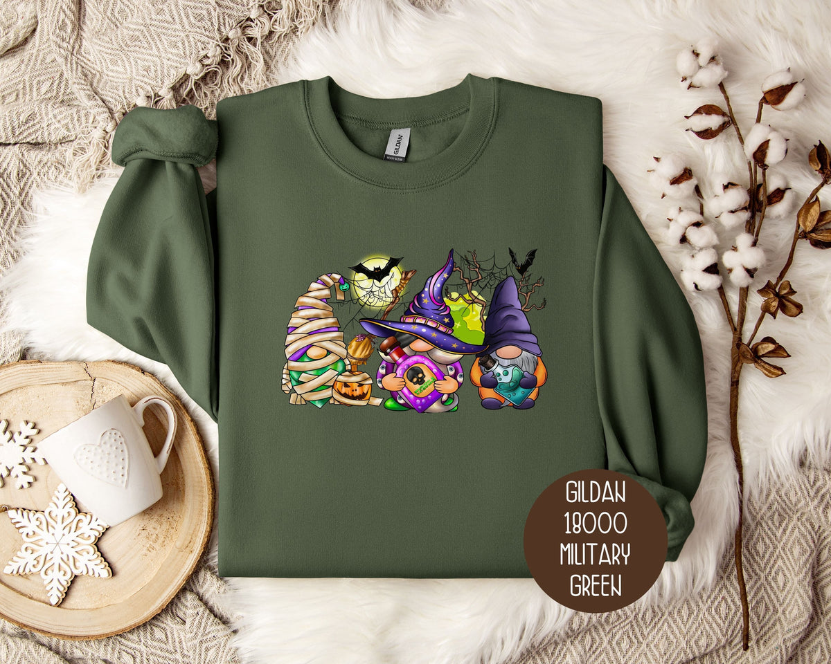 Fall Halloween Gnomes Sweatshirt - Grab & Glow