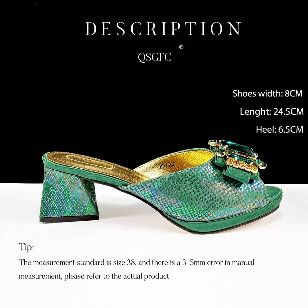 Cross-border Women Open Toe High Heel Slippers Snake-like Fabric Bright Eye Diamond Buckle Decoration Square Soft Bag Fashion Shoe Bag - Grab & Glow