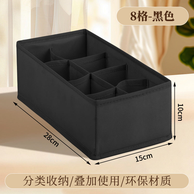 Fabric Underwear Storage Box with Compartments for Home Use, Drawer-Style Storage with Dividers for Organizing Socks - Grab & Glow
