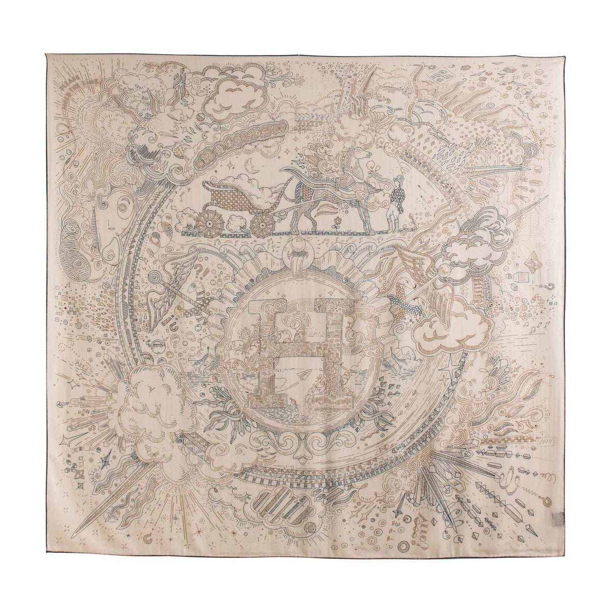 New Style Women's Silk Wool Scarf, Retro Printed Square Scarf, Sun Protection and Warm Neck Scarf, Dual-Use Decorative Scarf - Grab & Glow