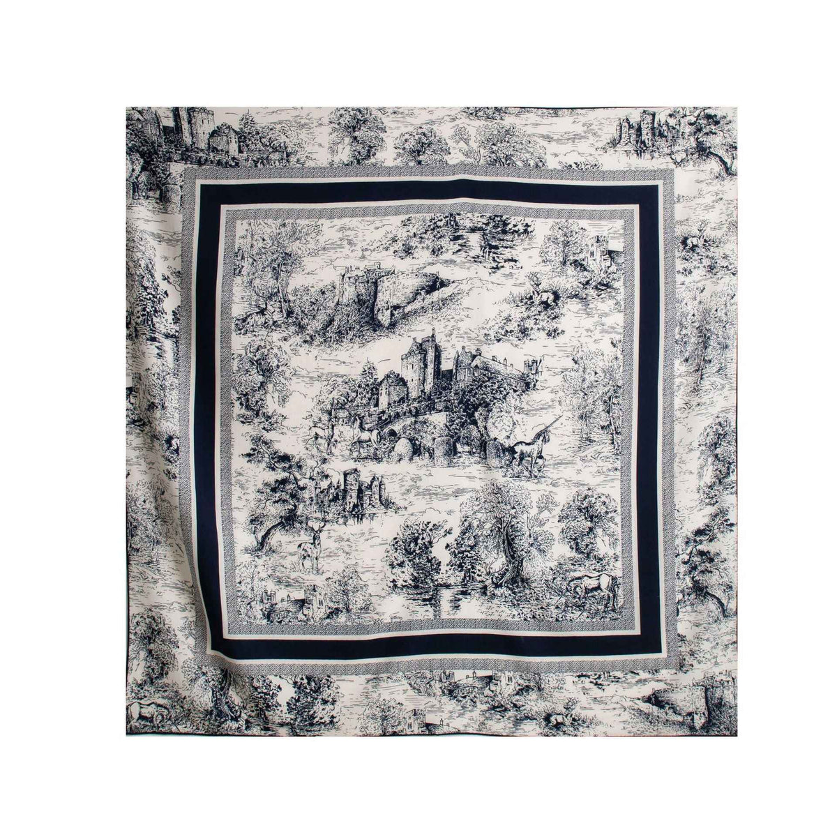New Style Women's Silk Wool Scarf, Retro Printed Square Scarf, Sun Protection and Warm Neck Scarf, Dual-Use Decorative Scarf - Grab & Glow