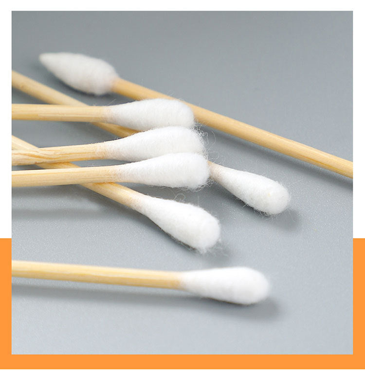 Cotton Swabs Double-Ended Boxed Bagged Disposable Cotton Swabs for Makeup Ear Removal Household Pointed Round Bamboo Swabs Cotton Balls - Grab & Glow