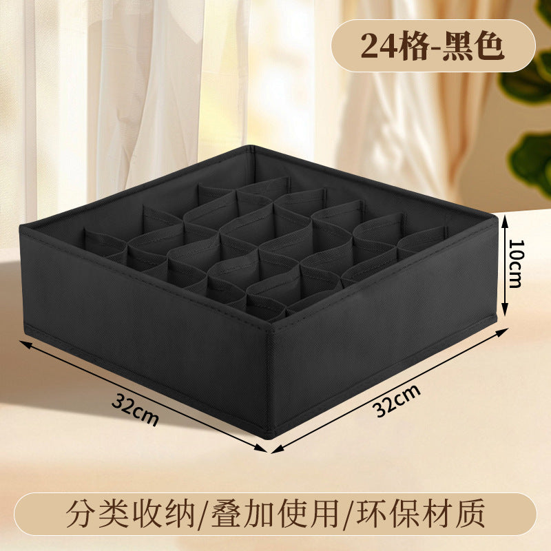 Fabric Underwear Storage Box with Compartments for Home Use, Drawer-Style Storage with Dividers for Organizing Socks - Grab & Glow