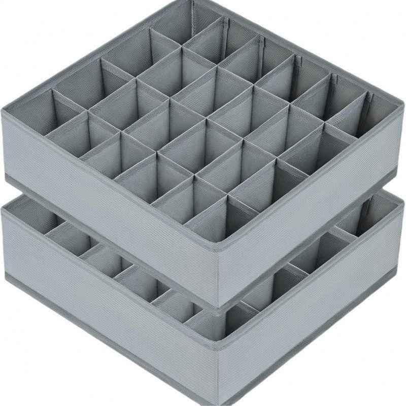 Fabric Underwear Storage Box with Compartments for Home Use, Drawer-Style Storage with Dividers for Organizing Socks
