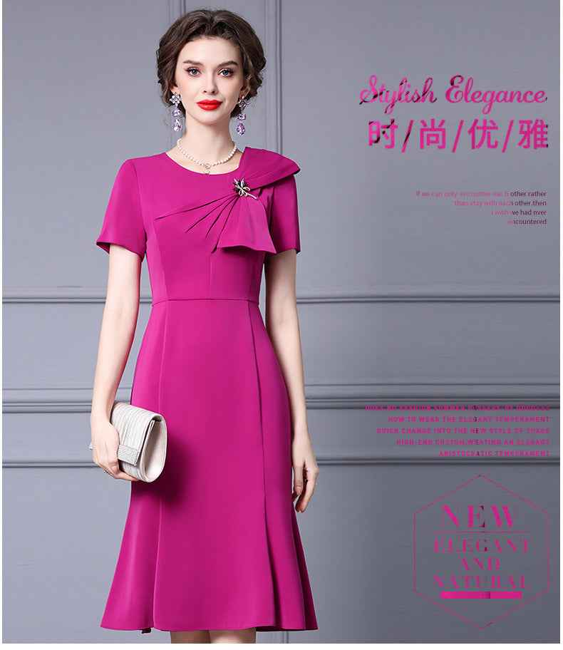 Zhili Formal Occasion Banquet Dress with Bow Decoration, High-Waisted Mermaid Gown, Summer 2026 - Grab & Glow
